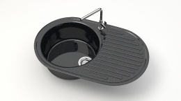 Мойка Наоми Z13Q4 (черный) GM