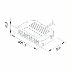 Разветвитель параллельный 6 (для блоков питания постоянного напряжения), 7А, 12В, черный