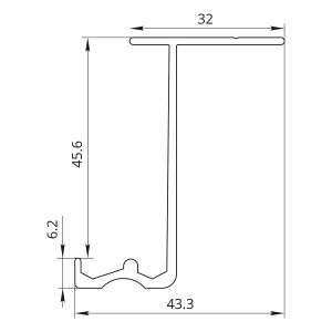 Aluforce Adjust Верхняя направляющая_teh