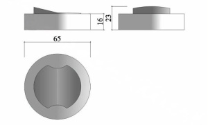 Выключатель накладной круглый D66мм, 250В, 2,5А, белый